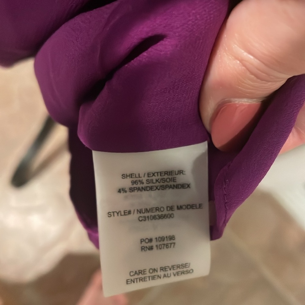 NWOT Alice + Olivia Purple Silk Mini Dress Size Small - Picture 6 of 10